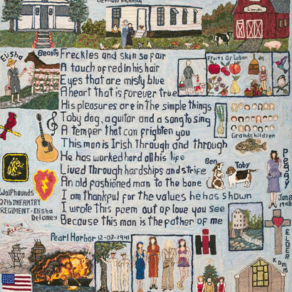 Kaye D. Miller, Hooked rug (detail), 2019. Courtesy of Smithsonian American Art Museum