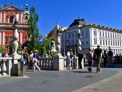 Liubliana, Eslovenia. Triple puente