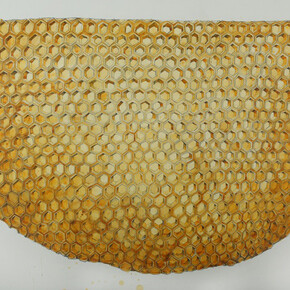 Kiel Johnson, Comb Sweet Comb - graphite & watercolor on paper mounted to panel - 42 x 58 - 2014  