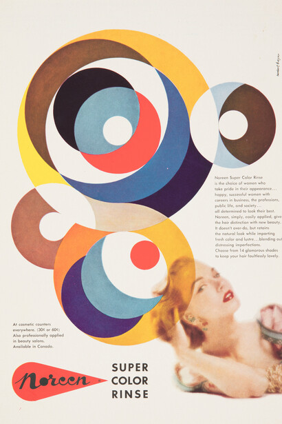 Print, Noreen Super Color Rinse, ca. 1953; Designed by Herbert Bayer; Offset lithograph; Collection of Cooper Hewitt, Smithsonian Design Museum