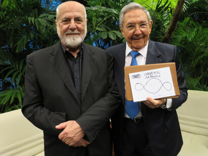 Pistoletto e Raul Castro