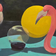 Nancy McCarthy, The moon visits the fortune tellers, 2023. Courtesy of Childs Gallery