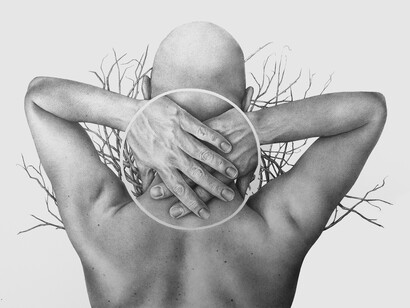 Roberta Congiu, The detail, penna a sfera su carta, 2020