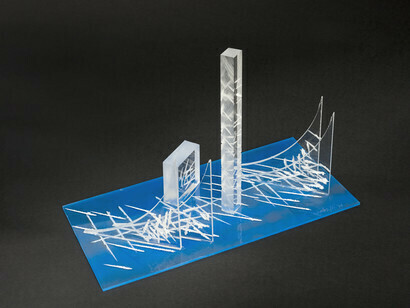 Paolo Gubinelli, Plexiglass engraving, cm 18,5 x 38,5 x 23, 2015
