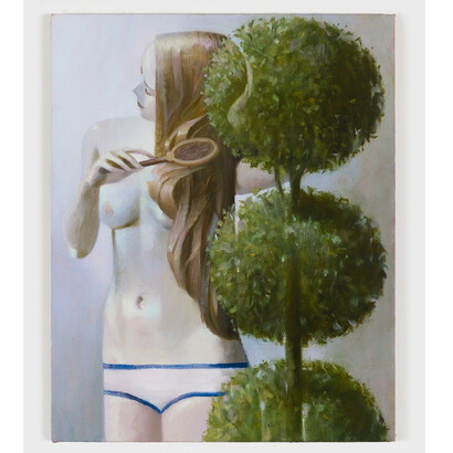 Benjamin Senior, Grey Studio III, 2014, Oil on linen, 51 x 41 cm
