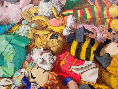 João Francisco, sem título, Vala Comum, 2015, óleo sobre tela, 50 x 59,8 cm