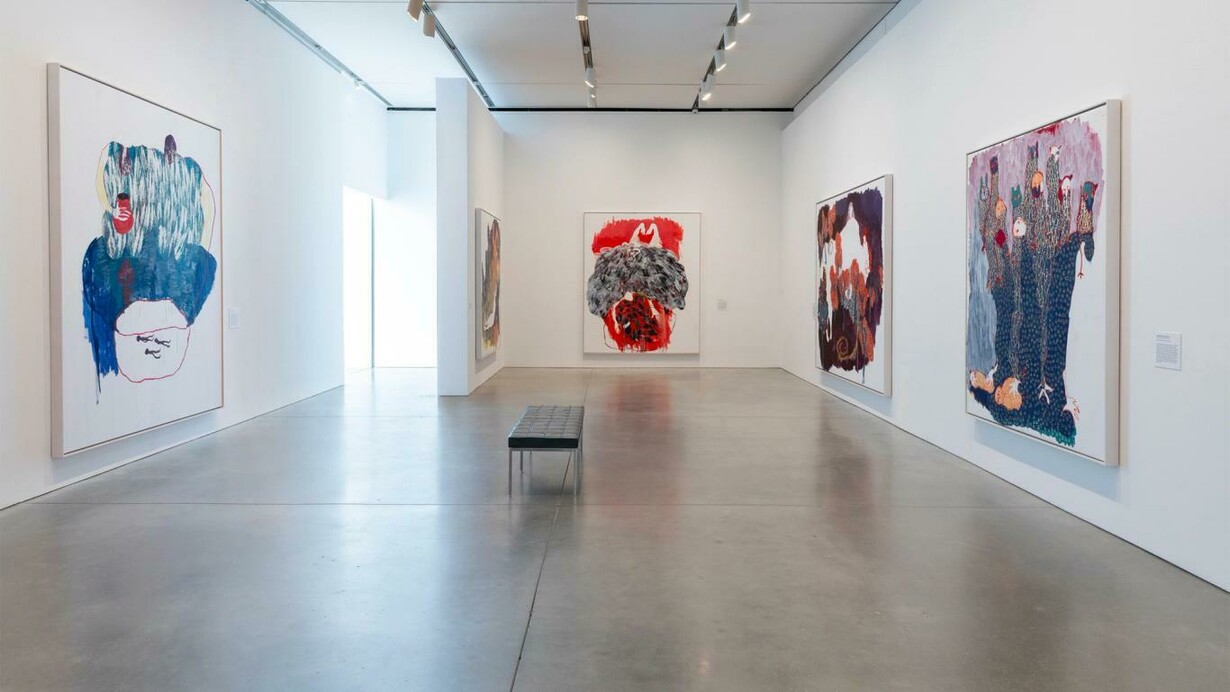 Portia Zvavahera, Zvibereko zvemweya wangu, exhibition view. Courtesy of David Zwirner Gallery