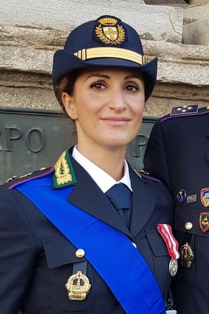 Silvia Terrana in uniforme ufficiale. La mia passione per la natura umana e il forte senso di Giustizia che mi ha sempre caratterizzata
