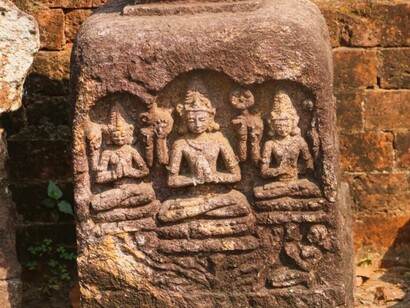 Carved stones Ratnagiri Monastery Buddhist Complex Jajpur Odisha, India