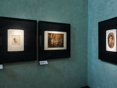 Vari artisti, Gli autoritratti su carta dei maestri dell'ottocento,vista della mostra. Per gentile concessione delle Gallerie degli Uffizi