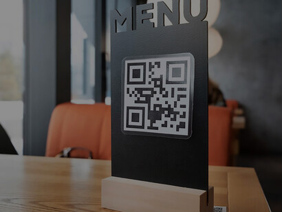 Qr menu in a cafe