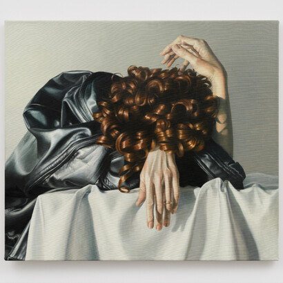 Eunnam Hong, Myth, 2023, oil on linen, 21x24 inches. Courtesy of Lubov NYC