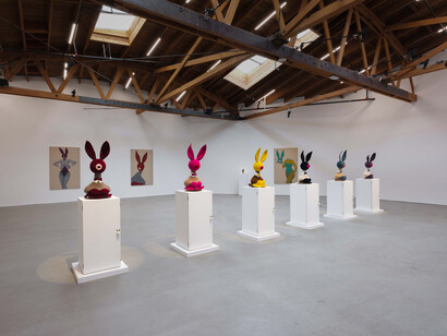 Installation of Ryan Wilde: Imagine There’s No Bunny, 2023. Courtesy of the Artist and UTA
Artist Space.