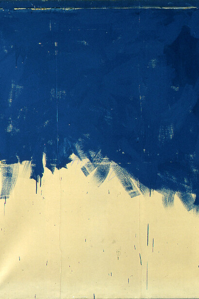 Mario Schifano. Vero amore incompleto, 1962, smalto su carta intelata,160 x 140 cm
