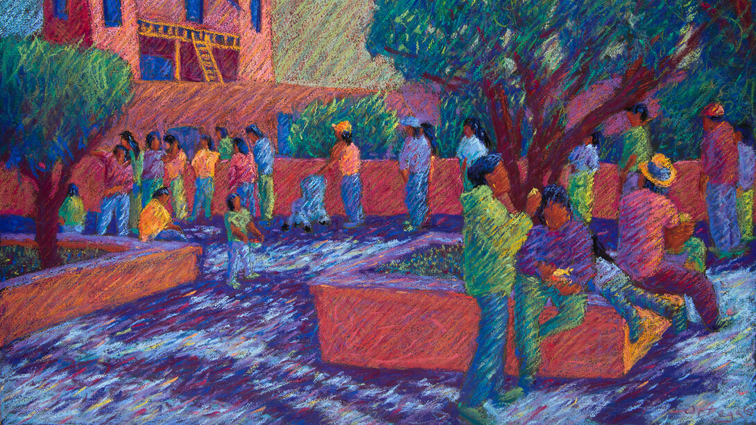 Tony Ortega, Viernes santo, Tierra sagrada (detail). Courtesy of William Havu Gallery