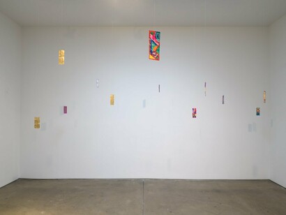 Sarah Cain, Tell the poets, exhibition view. Courtesy of Honor Fraser Gallery