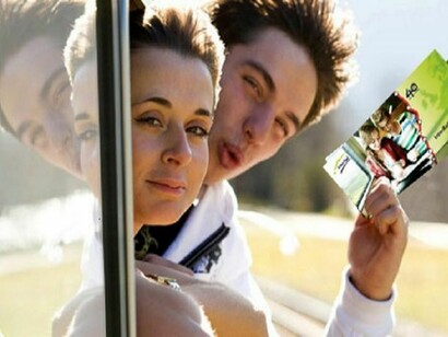 Enjoying in the train