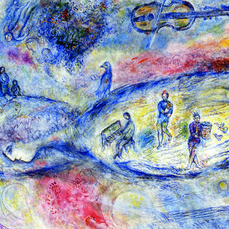 Marc Chagall, Ricordo del flauto magico, 1976. Per gentile concessione di Palazzo di Diamanti
