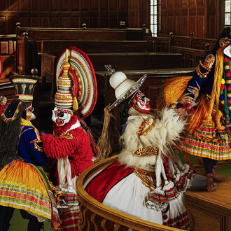 Vivek Vilasini, Scuffle in the assembly (detail), 2026. Courtesy of Sakshi Gallery