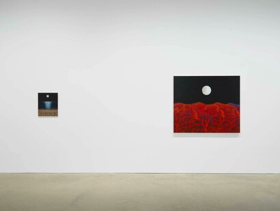 Scott Kahn, Once in a blue moon, exhibition view. Courtesy of David Zwirner
