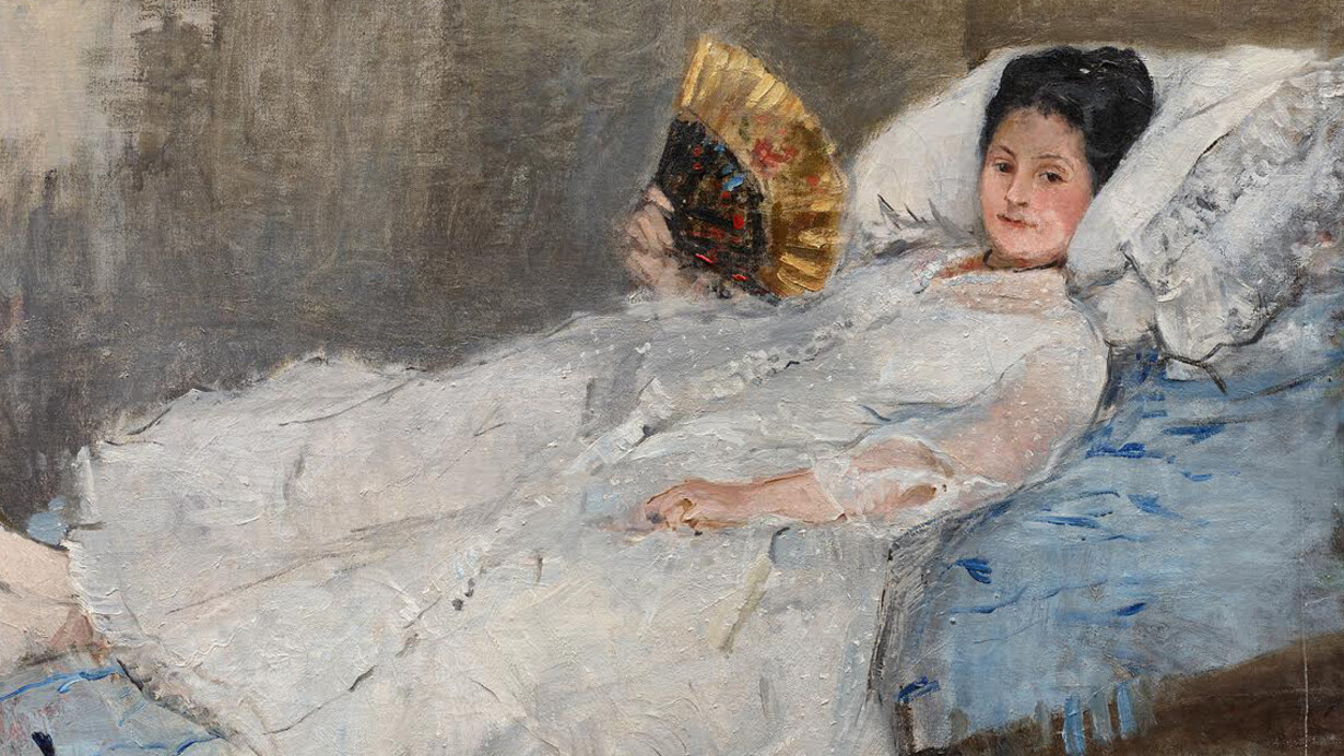 Berthe Morisot, Woman with a Fan. Portrait of Madame Marie Hubbard