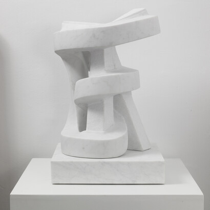 Paul Bloch, “La Nascita”, 2014, Carrara marble, 24 x 15 x 15 inches