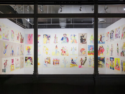 Alessandro Pessoli, NY window, exhibition view. Courtesy of Anton Kern Gallery