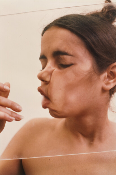 Ana Mendieta. Untitled (Glass on Body Imprints face). 1972. Chromogenic color prints. Gift of Gwen and Peter Norton. © Estate of Ana Mendieta Collection, Courtesy Galerie LeLong.