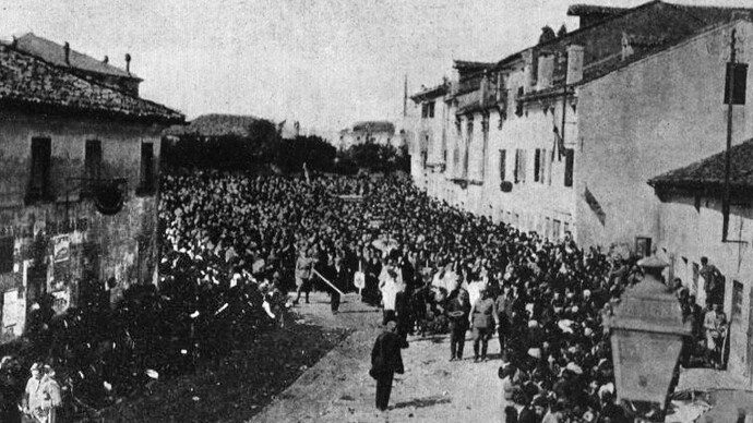 Funerali di Giacomo Matteotti a Fratta Polesine, Rovigo, Italia