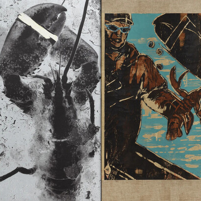 Whitehouse & Rabadzhiyski, Lobster catch – diptych (detail), 2024. Courtesy of Dürst Britt & Mayhew