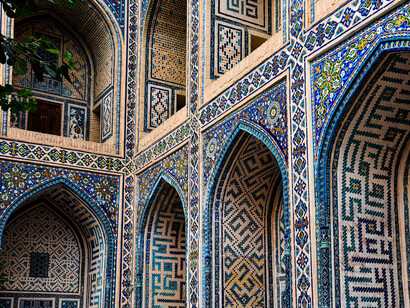 Estructura de la arquitectura clásica uzbeca en Jizzakh, Uzbekistán