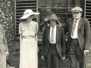 Wedding to Patricia Preece.  From left - Dorothy Hepworth, Patricia Preece, Stanley Spencer, Jas Wood (Best man), 1937. Courtesy of the Stanley Spencer Gallery Archive