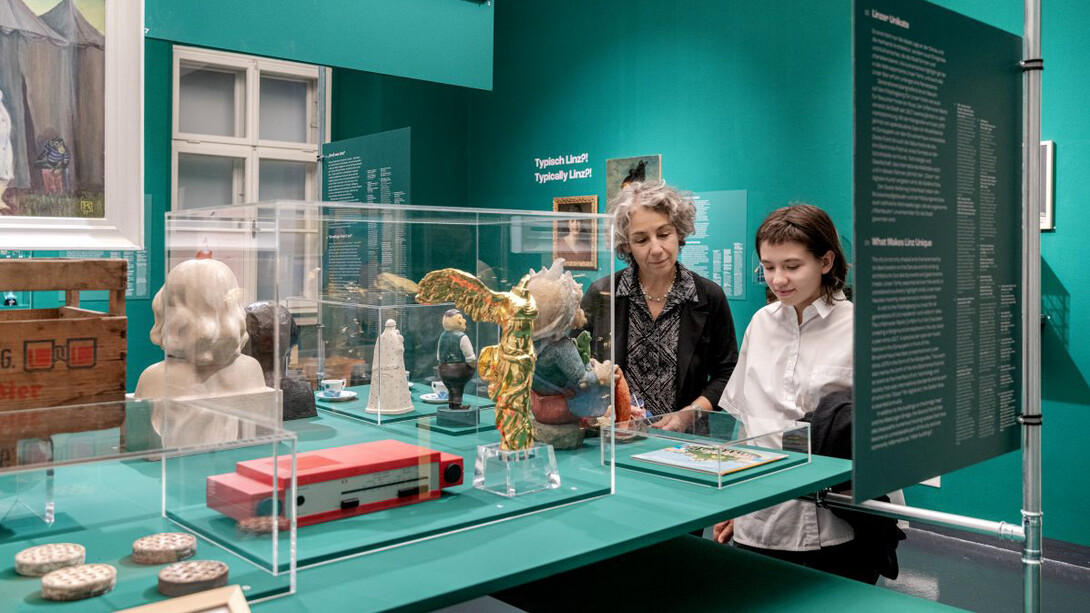 Linz blick. Die stadt im fokus, ausstellungsansicht. Mit freundlicher genehmigung des Nordico Stadtmuseum