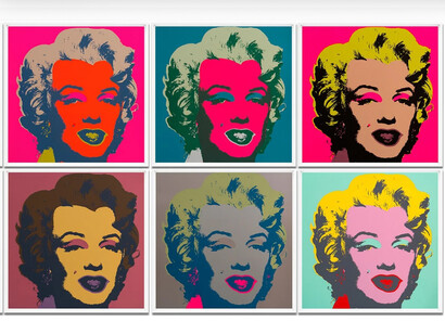 Andy Warhol – Marilyn Diptych (1962). Warhol usa la repetición para evidenciar cómo la cultura transforma a las personas en íconos reproducibles
