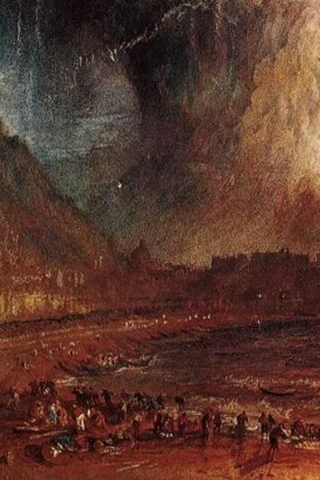 William Turner, El Vesubio en erupción (c. 1817, detalle)