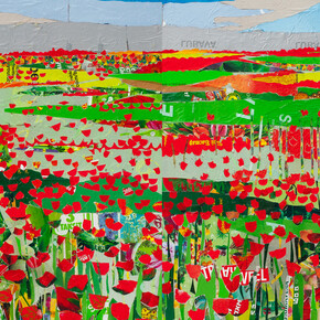 Ala Dala, Zhetisu, Plastic bags on polycarbonate diptych, 150X214 cm, 2016 