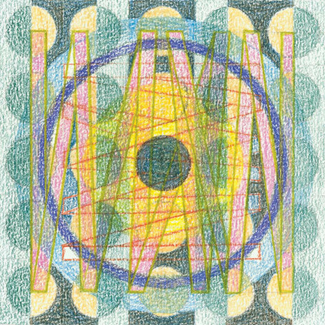 Magical night #9, coloured pencil on pape, 13 x 13 cm, Mark Weighton 2011