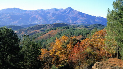 Montseny visto desde las Guillerías, norte de Barcelona, Catalunya, España