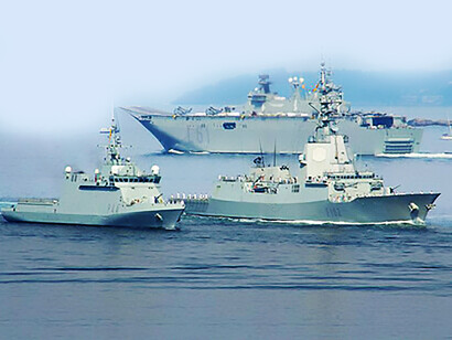 A naval review of the Spanish Navy took place on June 2, 2017, in the Pontevedra Estuary to mark the 300th anniversary of the Royal Company of Guardiamarinas, the precursor to the current Naval Military Academy of Marín. The event featured the BAM Tornado P-44, the frigate Almirante Juan de Borbón F-102, and the aircraft carrier Juan Carlos I