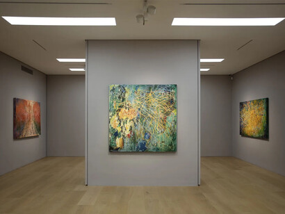 José Parlá, Engrams, exhibition view. Courtesy of Ben Brown Fine Arts 