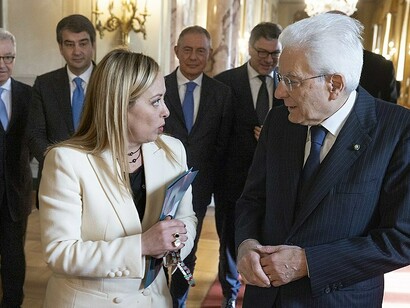 Sergio Mattarella e Giorgia Meloni, (2023)