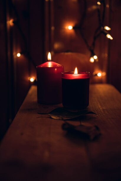 Candles dancing in the dark without a fear