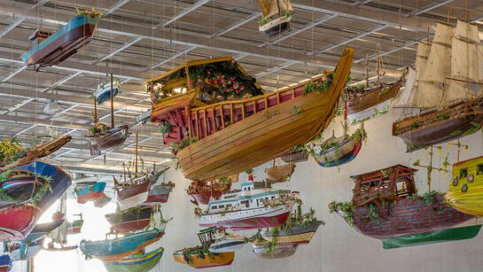 Hew Locke, For Those in Peril on the Sea, 2011, Collection Pérez Art Museum Miami, museum purchase with funds from the Helena Rubinstein Foundation Challenge Grant. Reproduced with the permission of the artist.
Photo by Daniel Azoulay.