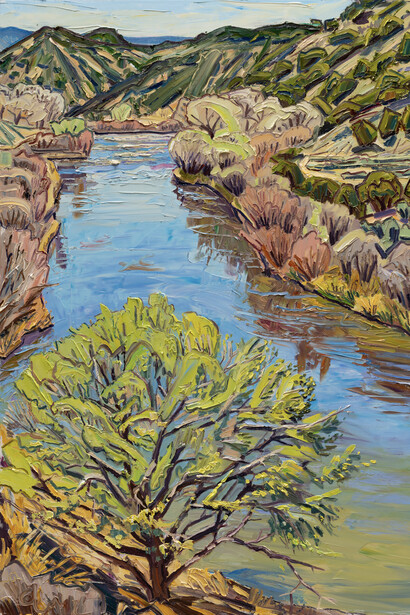 Jivan Lee, Down to county line (detail), 2026. Courtesy of LewAllen Galleries