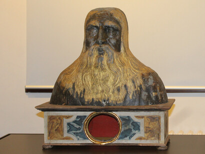 Uno dei busti reliquari dei Santi Ruffino e Venanzio al Museo Diocesano di Tortona