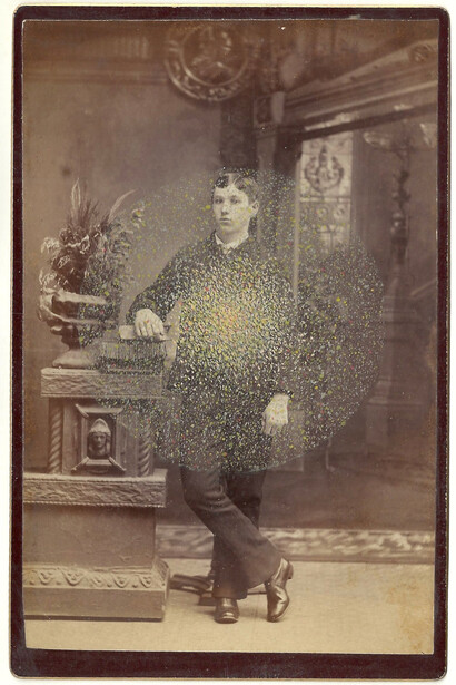 Tom Butler, Isaac, 2014, Gouache on Albumen print, 16.5 x 10.5 cm