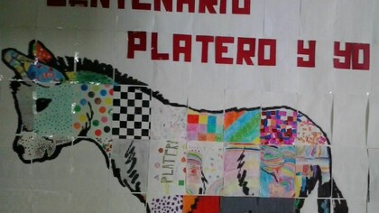 Mural realizado por el alumnado de Primaria en el C.E.I.P. José Calderón, en Málaga, en la Semana Cultural de 2014 dedicada a la conmemoración de esta obra