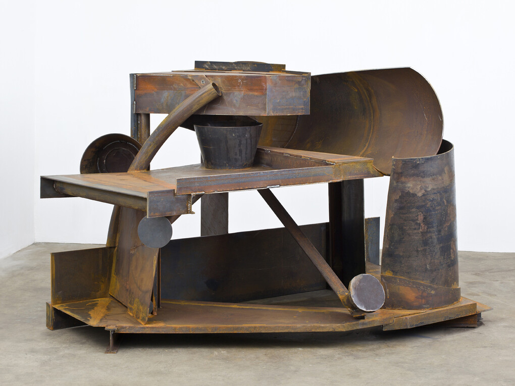 Anthony Caro, Tempest, 2012, Park Avenue Series, Steel, 63 x 103 x 89 in. Courtesy Galerie Daniel Templon
