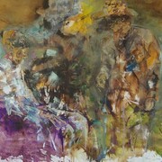 Robert Muntean, Your life was into my mouth, 2013, oil on canvas, 200 x 240 cm