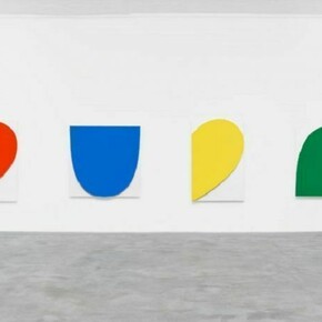 Ellsworth Kelly, Curves on White (Four Panels), 2011, Oil on canvas, four paintings, each comprised of two joined panels
